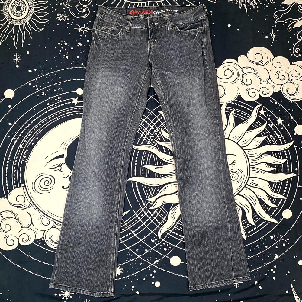 G By Guess Claudia Jeans Women's 28 Gray Denim Cotton Bootcut Western Cowgirl